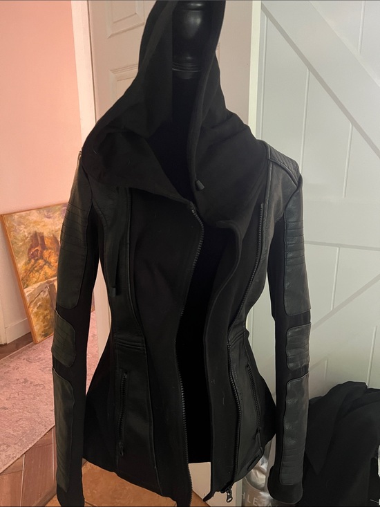 blanc noir Jackets & Blazers - blanc noir Black Jacket with Contrast Interior